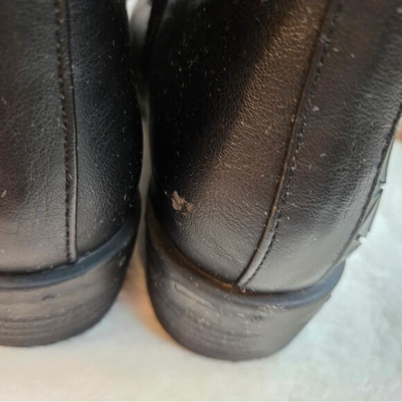 MTNG Tatum Boots Leather Textured Brand Logo Zip Closure Buckle Belt Size 37 - Picture 14 of 16